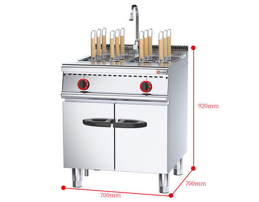 Cozinha de pasta de aço inoxidável comercial com gabinete para profissionais