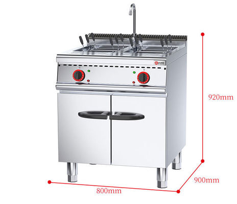 Cozinha Máquina de cozinha de macarrão elétrica com armário para cozinhar massa comercial 18KW