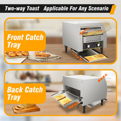 220V transportador elétrico torradeira para snacks máquina assar uniformemente fatias de pão extra largas slot