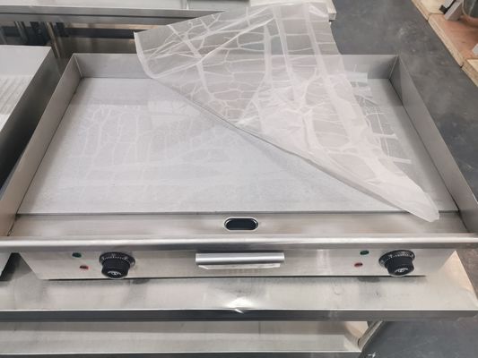 Máquina de grelhar elétrica com construção de aço inoxidável e ajuste de temperatura