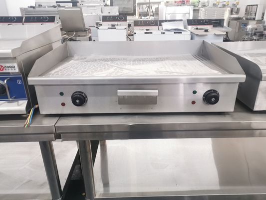 Máquina de grelhar elétrica com construção de aço inoxidável e ajuste de temperatura