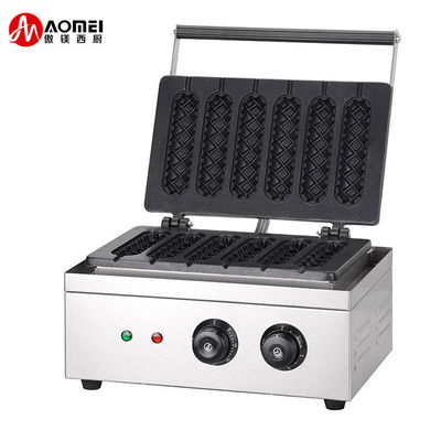 Fabricante elétrico de waffles com superfície de cozimento não pegajosa e moldes de 6 suportes de lolly de milho