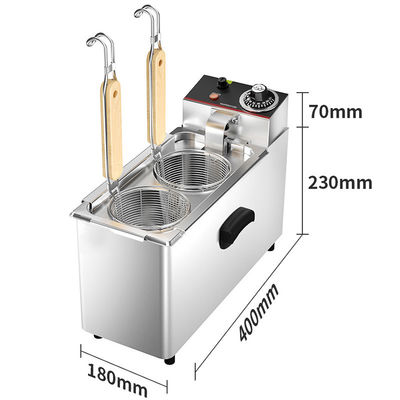 1 tanque 4 cestas máquina de cozinha de massas elétrica para cozinhar rápido em cozinhas comerciais