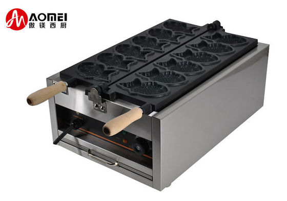Fabricante de Waffles Automático Portátil AO-1101A Máquina de Forno de Grelha Elétrica de Aço Inoxidável