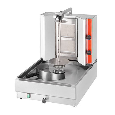 Máquina de Shawarma de Frango 540x650x1220mm com 4/5 queimadores e material de aço inoxidável
