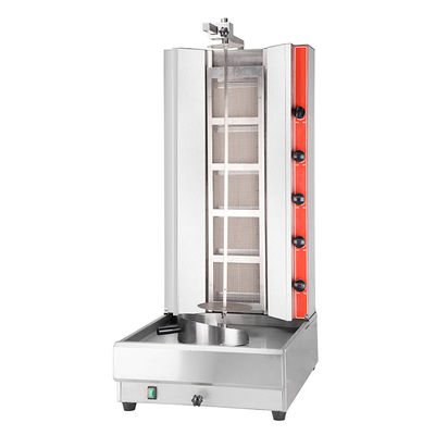 Máquina de Grelhar Doner Kebab de Aço Inoxidável de Voltagem de Gás para Torradeira Shawarma do Restaurante