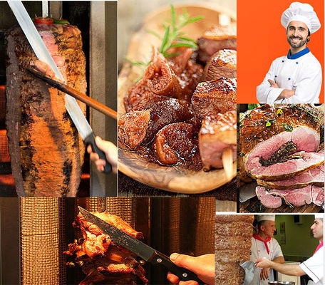 Máquina de Grelhar Doner Kebab de Aço Inoxidável de Voltagem de Gás para Torradeira Shawarma do Restaurante