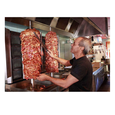 Máquina de Grelhar Doner Kebab de Aço Inoxidável de Voltagem de Gás para Torradeira Shawarma do Restaurante