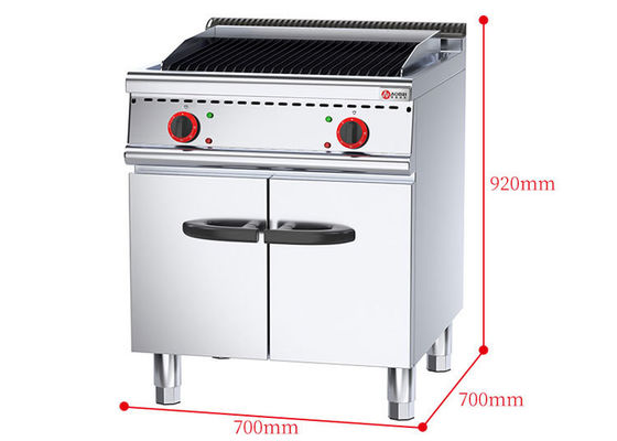 Restaurante Comercial Grill Elétrico Lava Rock Standing Com Gabinete Eco-friendly 6KW