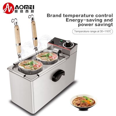 Aço inoxidável 201/304 Cozinha de macarrão instantânea elétrica comercial 215x420x310mm