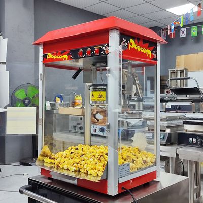 Função de comando do interruptor Máquina de pipoca de aço inoxidável para fabricação comercial de pipoca