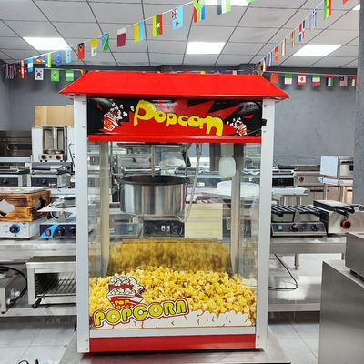Função de comando do interruptor Máquina de pipoca de aço inoxidável para fabricação comercial de pipoca