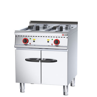 Máquina de fritura de alta capacidade de 48L 2 tanques 2 cestos para preparação comercial de alimentos