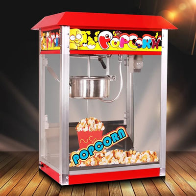 Fabricante de pipoca EB-06 de aço inoxidável vermelho multifuncional para comercial e características