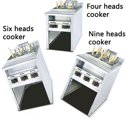 Cozinha de pasta a gás de aço inoxidável para cozinhar em grandes volumes em cozinhas comerciais