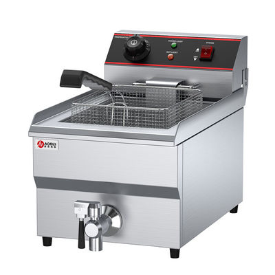 Industrial Hotel Restaurante Fornecedores 13L Electric Deep Fryer Prata com 1 tanque 1 cesta