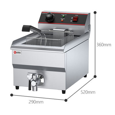 Industrial Hotel Restaurante Fornecedores 13L Electric Deep Fryer Prata com 1 tanque 1 cesta