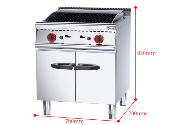 Cozinha comercial Restaurante Grill de barbecue de lava a gás com design multifuncional