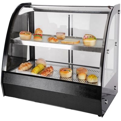 47 kg Peso Bruto Display de aquecimento de vidro comercial curvo
