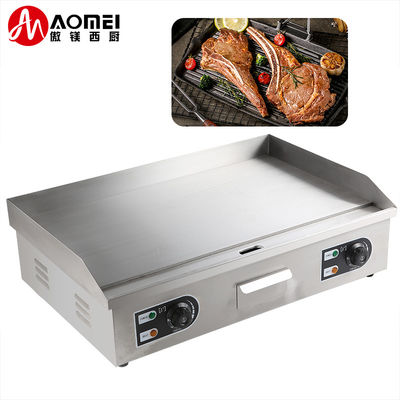 Dorayaki Teppanyaki Máquina de aço inoxidável comercial Gradeira elétrica espessura 8 mm