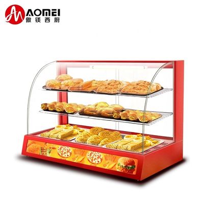 1.5kw Prata Equipamento de cozinha branco Buffet Comercial Alimentos aquecedor Display Vitrine