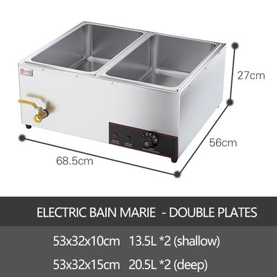 Comércio Buffet Eléctrico Sopa Quente Alimentos Quente Capacidade de prata Opcional Aço inoxidável