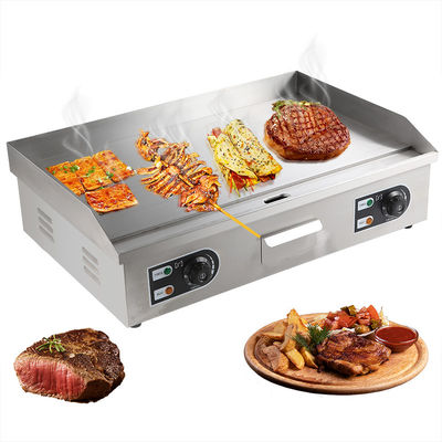 Grill comercial elétrico de balcão com logotipo personalizado Acceptável espessura de 8 mm