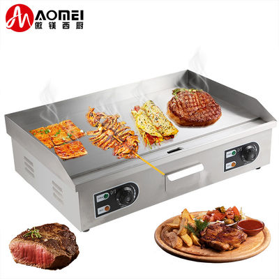 Grill comercial elétrico de balcão com logotipo personalizado Acceptável espessura de 8 mm
