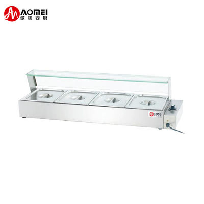 Equipamento de restauração comercial Aço inoxidável 6 Pan Sopa Buffet Elétrico aquecedor de alimentos