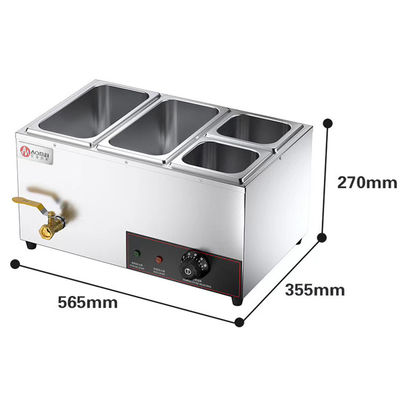 Restaurante Hotel Equipamento de restauração Vidro de aço inoxidável Refeições Quente Balcão de buffet