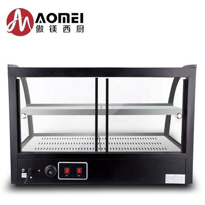 Display de aquecedor de alimentos elétrico de 2 camadas com regulação de temperatura para cozinhas comerciais