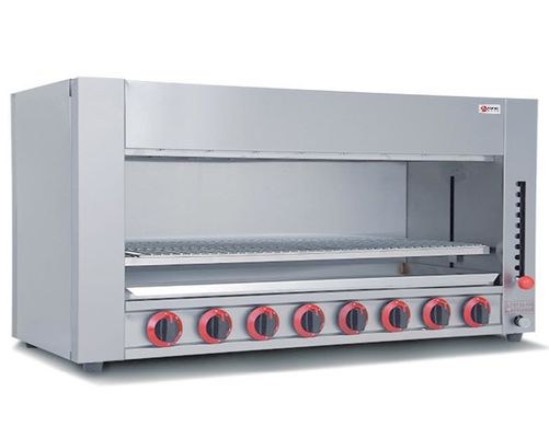 6 Elevador de forno de grelha de salamandra com queimador de gás infravermelho para indústria de serviços alimentares