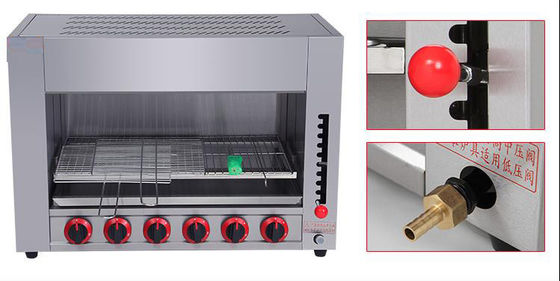 Hoteis Restaurantes Equipamento de cozinha Longa vida útil Grelha Salamandra de aço inoxidável