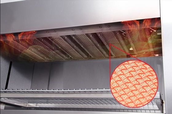 Forno de cozinha comercial de mesa de raios infravermelhos de gás Salamander com corpo de aço inoxidável