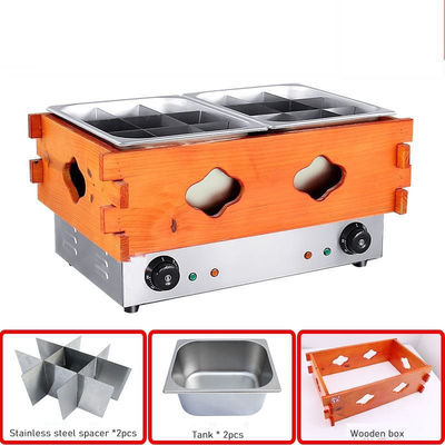 Forno de cozinha de aço inoxidável resistente à ferrugem 2 tanques 18 grades