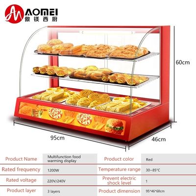 Equipamento de restauração de hotéis e restaurantes Exibição elétrica de alimentos aquecedor com 1,2kw de potência
