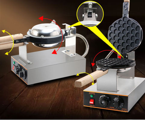 Máquina de Waffle de bolhas elétrica comercial de 220 V para Waffles de ovos belgas ao estilo de Hong Kong