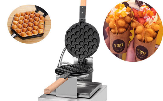 Máquina de Waffle de bolhas elétrica comercial de 220 V para Waffles de ovos belgas ao estilo de Hong Kong