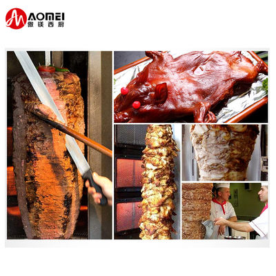 Máquina automática de Shawarma a gás de 23 kg para corte rápido e Kebab Doner