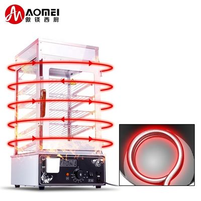 Cozinha comercial 5 camadas vapor de pão elétrico com caixa de vidro e 1200W de potência