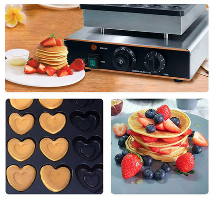 0.85KW Holandês comercial Mini Pancake Maker Poffertjes máquina de fazer com temporizador 0-5mins
