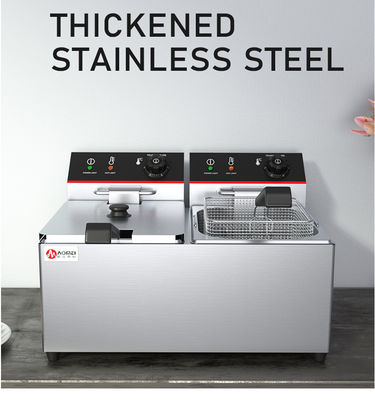 Tubos de aço inoxidável 11L 11L frigorífico elétrico para batatas fritas e peixe industrial
