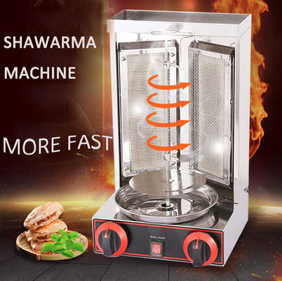 Máquina de Grelhar Shawarma a Gás de Aço Inoxidável para Frango Doner Kebab Automático