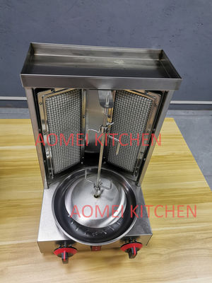 Máquina de Grelhar Shawarma a Gás de Aço Inoxidável para Frango Doner Kebab Automático