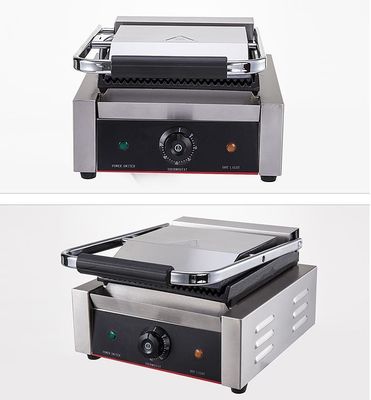 22x22 Grill Elétrico Panini Grill de aço inoxidável Single Contact Sandwich Press Grill comercial