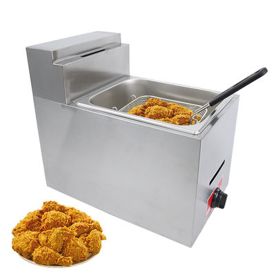 Mini-fritadora de gás de gás liquefeito de 6 litros contínua para fazer fritar alimentos na mesa