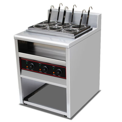 Equipamento mecânico de cozinha freestand 6 cestas cozinha de massas elétrica logotipo personalizado