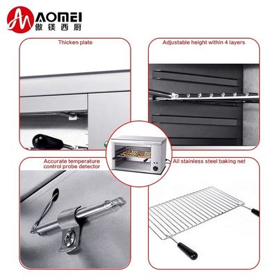 Equipamento de cozinha elétrico Counter Top Salamander Forno com selector de temperatura 50-300C
