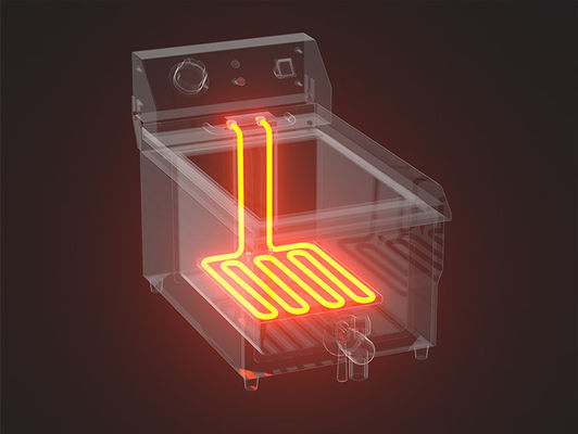 Aquecimento elétrico 2 tanque frigorífico para cozinha comercial para fazer batatas fritas