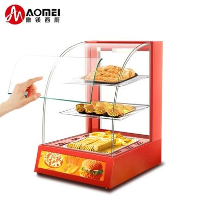 Display de alimentos elétricos comerciais Mini Vitrine aquecedora com três camadas 380x460x600mm